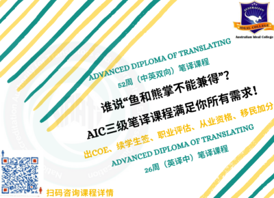 Promo – Advanced Diploma  of Translating